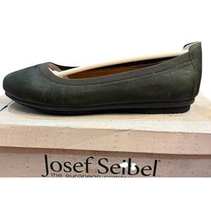 Josef Seibel  Size 36 US 5.5 Black Pippa 33 Leather‎ Ballet Flats Distressed